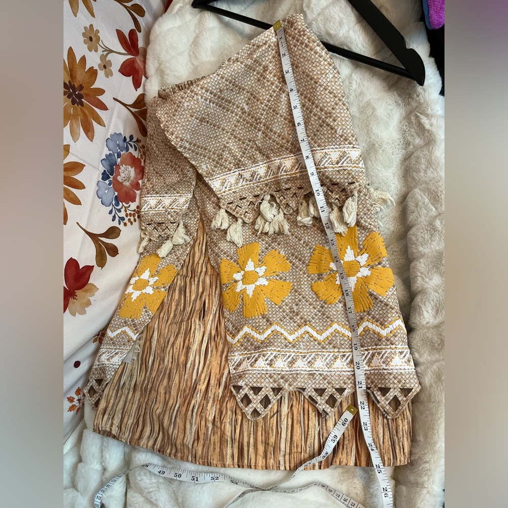 Disney Authentic Girls 8 Moana Polynesian Costume Dress Up WDW DLR Aulani Skirt - Picture 4 of 8